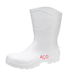 Bota Pvc 100AWORKF CM BR A Branca Bico DE Aco Marluvas