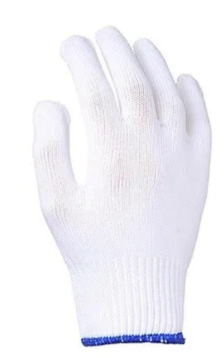 Luva Helanca Branca Azul 42559 Luvertex