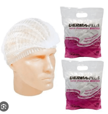 Touca Tnt Sanfonada Branca C/ 100 Uns Derma Plus