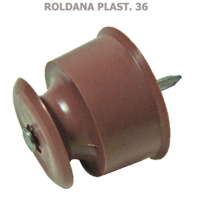 Roldana Grande Plast 36X36 Cinza C/ Prego