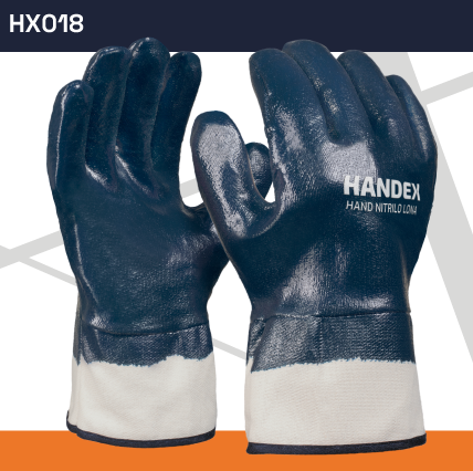 Luva Handex Hand Nitrilo Lona Azul Handex
