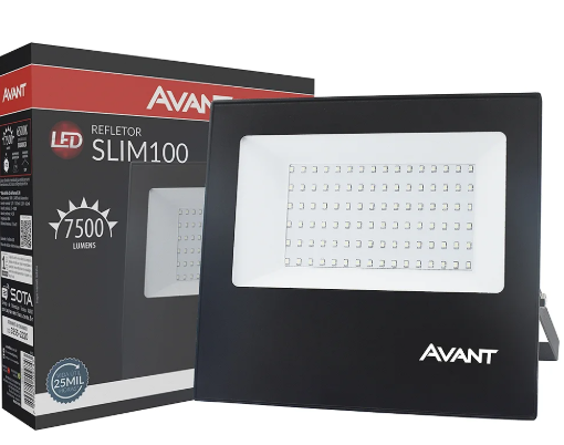Refletor Led 100W Slim100 Br6500k Bivolt 7500 Avant