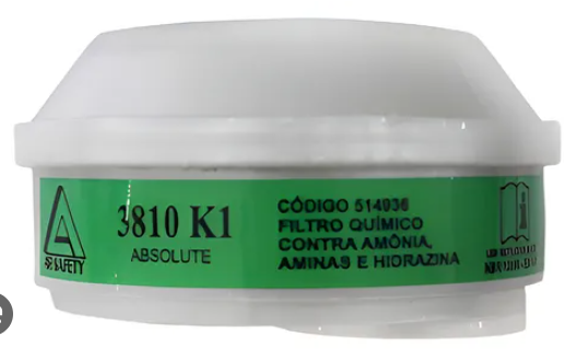 Filtro Químico Tipo 3810 K1 (Amonia) 514936 P/ Masc Absolute 2 Cart Airsafety
