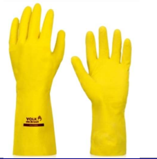 Luva DE Latex Multiuso Amarela Volk