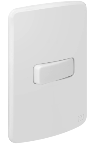 Conjunto 1 Interruptor Paralelo Branco Linha Compose Weg