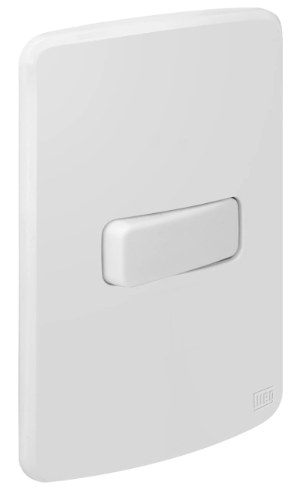 Conjunto 1 Interruptor Simples Branco Linha Compose Weg