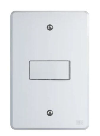 Conjunto 1 Interruptor Simples Branco Linha Equile Weg