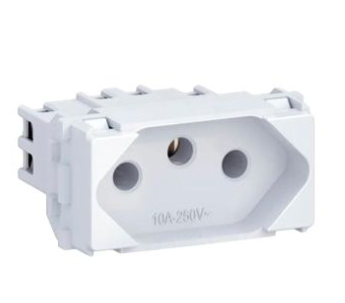 Conjunto 2 Tomada 10A 2PT Branco Linha Equile Weg
