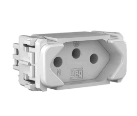 Conjunto Tomada 10A Branco 2PT Linha Compose Weg