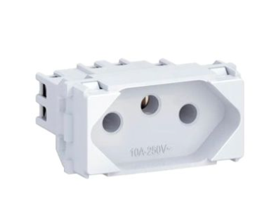 Modulo Tomada 10A Branco 2PT Linha Equile Weg
