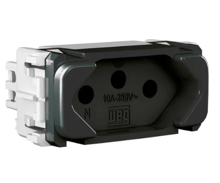Modulo Tomada 10A Preto 2PT Linha Compose Weg