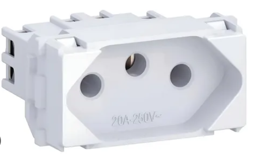 Modulo Tomada 20A Branco 2PT Linha Equile Weg