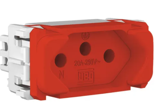 Modulo Tomada 20A Vermelho 2PT Linha Compose Weg