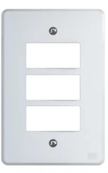 Placa 4X2 3 Postos Branco Linha Equile Weg