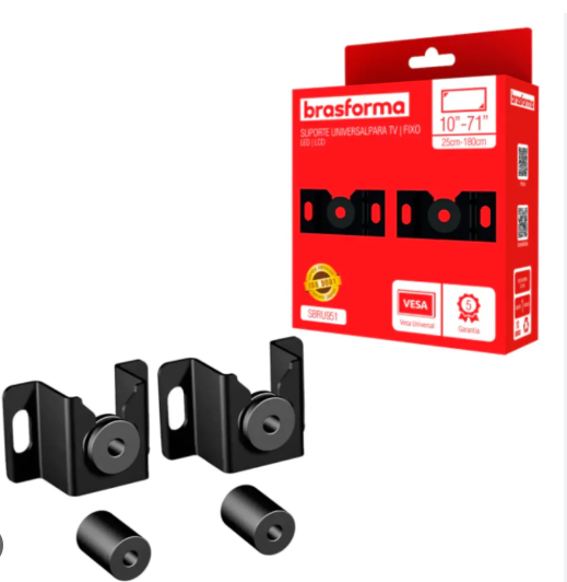 Suporte TV Univ Fixo 10/90 Brasforma
