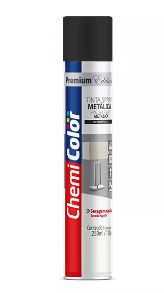 Tinta Spray Metalico Pto 250ML Chemicolor