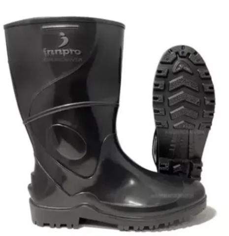 Bota DE Pvc Work Preta Cano Medio Membrana Fina Innpro