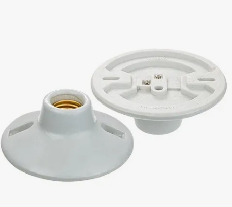 Plafonier E27 EM Porcelana Branco 4A/0 250V Decorlux