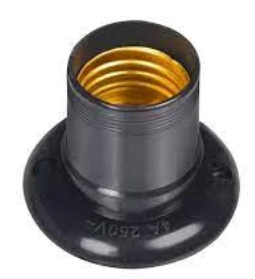Soquete E27 Fixo Teto Termop Plafonier Menor Preto Decorlux