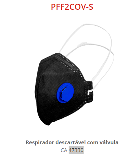 Mascara Respirador Desc Pff2cov S Carvao Ativo Com Valvula Allprot