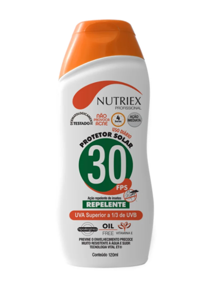 Protetor Solar Fps 30 Com Repelente Profissioanl 120ML Nutriex