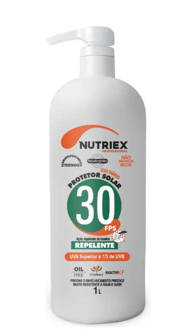 Protetor Solar Fps 30 Com Repelente Profissioanl 1 Litro Nutriex