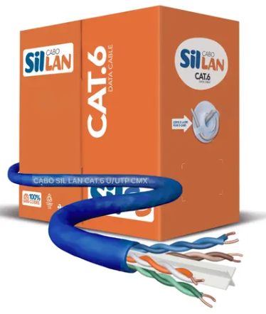 Cabo DE Rede Lan Cat 6E Azul Sil