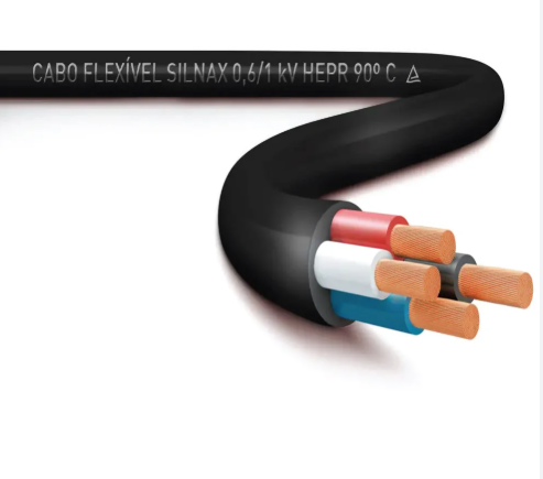 Cabo 4X6,00MM 06/1KV Silnax Hepr 90C Preto Sil
