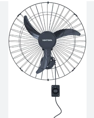 Ventilador Oscil Parede Premium Biv 60CM Aco Pto 200W Ventisol