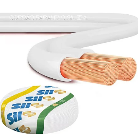 Cordao Flex Paralelo 300 V 2X1,50MM Branco Rolo C/100M Sil