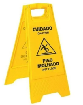 Cavalete Duplo Amarelo Piso Molhado 610X300MM