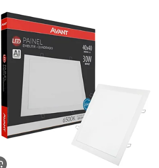 Plafon 30W Embutir Quadraro 6500K 40X40 Avant