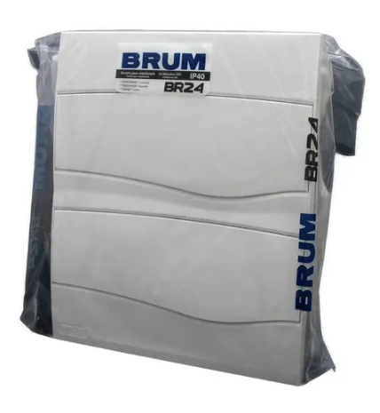 Centrinho Embutir 24 Din EM Pvc Tampa Branca Brum