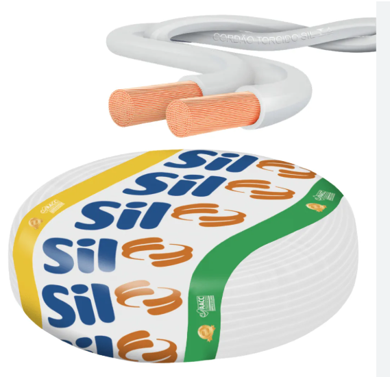 Cordao Flex Paralelo Sil 300 V 2X0,75 Branco