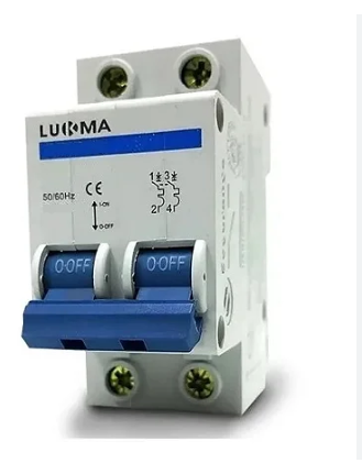 Disjuntor Din Bipolar 2P 20A Lukma