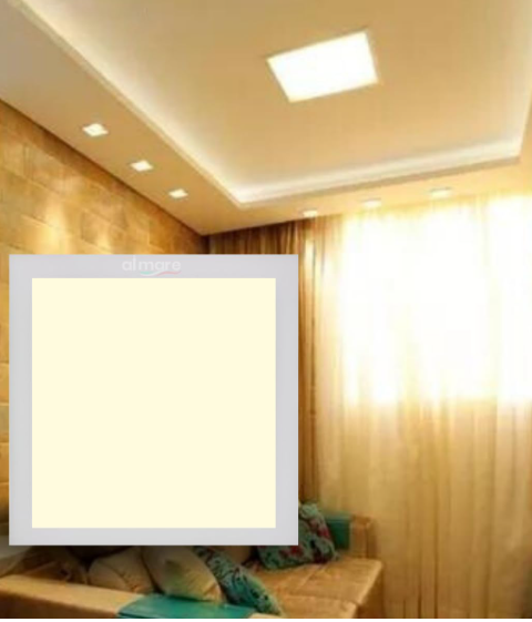 Plafon 25W Embutir Quadrado Branco Quente Lcq 30X30