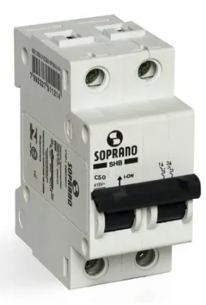 Disjuntor Din 2P 50A Soprano