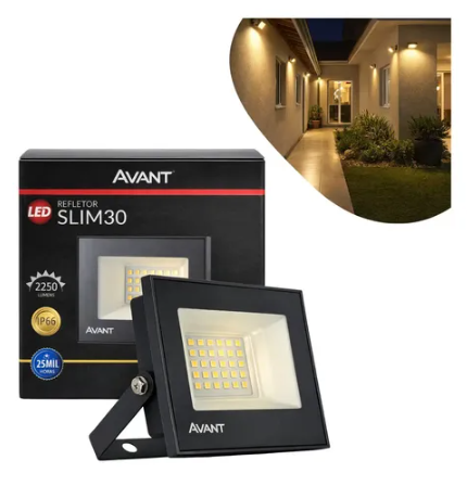 Refletor Led 30W 3000K Avant