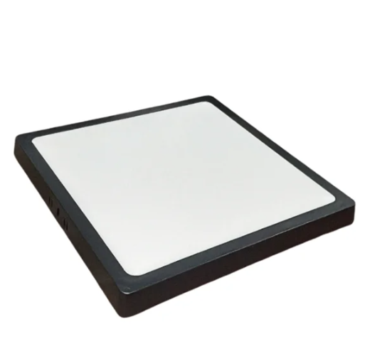 Plafon Quadrado Sobrepor 24W Preto 6500K Lumanti