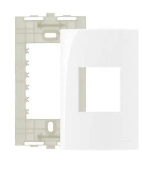 Placa 4X2 2 Postos Horizontais BR Com Suporte Linha Sleek Margirius