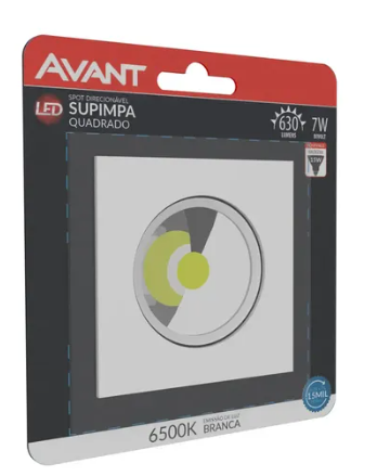Spot Led 7W Quadrado 6500K Avant