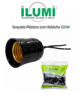 Porta Lampada Soquete C/ Rabicho 100W Ilumi