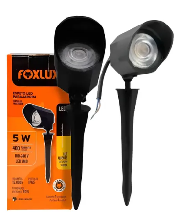 Espeto Jardim Led 5W 3000K Foxlux