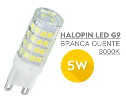 Lampada Led Halopin G9 5W 33LEDS 3000K Maxbom