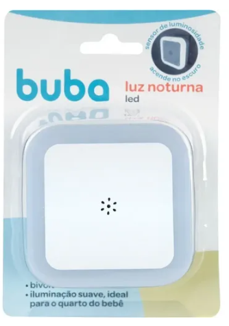 Luminaria Noturna Infantil Led Com Sensor DE Luminosidade Luz Branca Buba