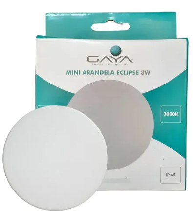 Mini Arandela Eclipse 3W 3000K Ip65 Branca Gaya
