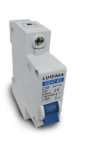 Disjuntor Din Mono 1P 20A (3KA) Lukma