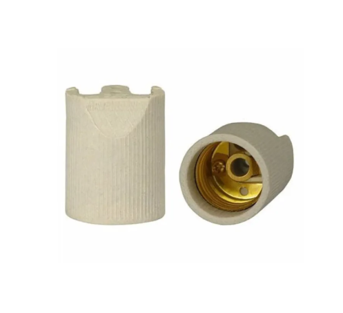 Porta Lampada Porcelana E27 Soquete Liso Foxlux