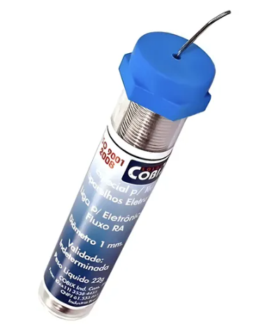 Solda EM Fio/Estanho 1,0MM 63/37 Tubo C/ 4M Cobix