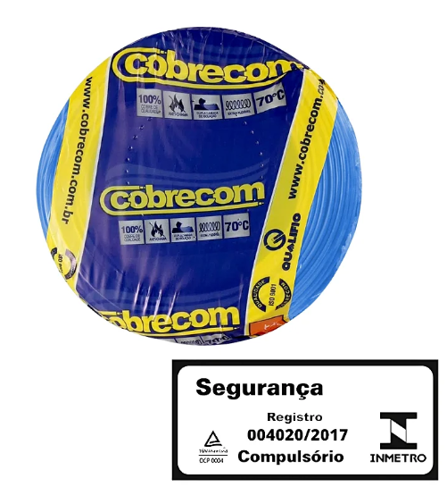 Cabo Flex 0,75 MM Azul Rolo C 200MTS Cobrecom